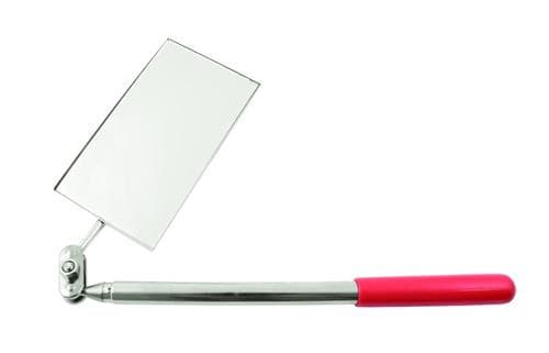 Inspektionsspegel 51x89 mm med ledad och teleskopisk stång max L=480 mm