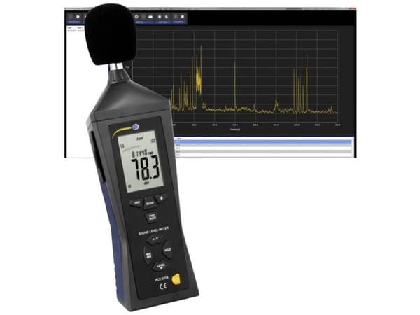 PCE Instruments Lydniveau-måleapparat Datalogger 30 - 80 dB 31.5 Hz - 8 kHz USB