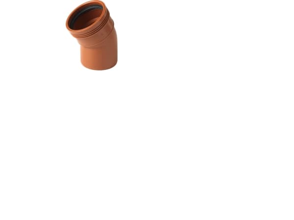 PVC-viemärin mutka Ø160 mm 30 astetta