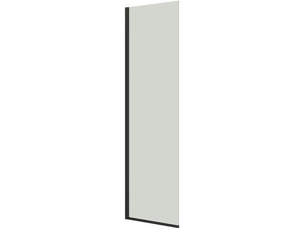 Dansani D71-03 fast væg 197,5 x 67-69 cm sort/klart glas