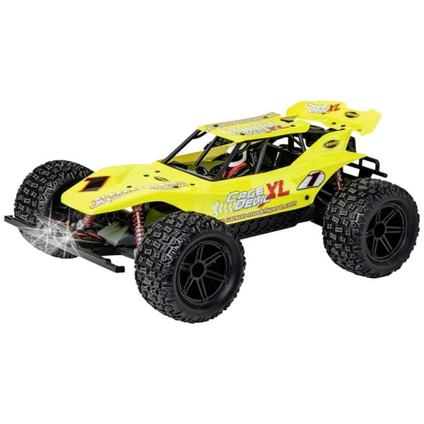 Carson RC Sport Cage Devil XL Gul Borst motor 1:10 RC modellbil Elektrisk Buggy RtR 2,4 GHz