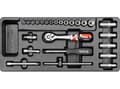 Miniatyrbild 4 av 4: Yato YT-5541, Hylssats, 1/4", Metrisk, 19 huvuden, 3.5,4,4.5,5,5.5,6,7,8,9,10,11,12,13,14 mm