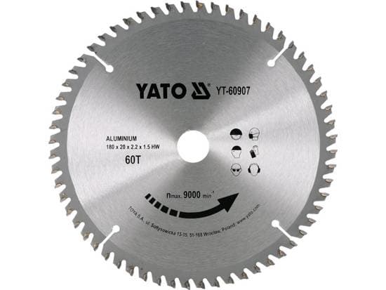 Yato YT-60907, Aluminium, 18 cm, 2 cm, Tungsten Carbide Tipped (TCT), 9000 RPM, 1 stykker