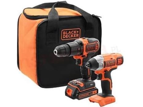 Black & Decker BCK21S1S-QW, Boremaskin med pistolgrep, Batteri, 18 V