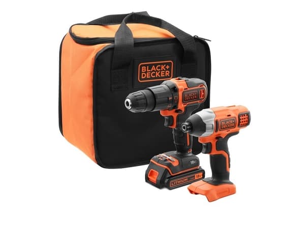 Black & Decker BCK21S1S-QW, Boremaskin med pistolgrep, Batteri, 18 V