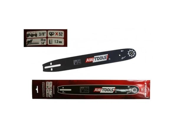 AW-Tools AWTOOLS sahanterän ohjain 35cm/50/3/8"/1.3 CS450:lle / Juodas LINE:lle