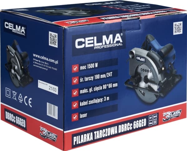 CELMA cirkelsåg 1500W 190mm LASER