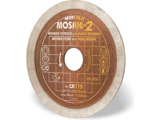 MONTOLIT BLAD FOR SKJÆRING AV GLASS MOSAIKK CM125 x 22,2 mm