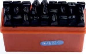 Geko G01811 Figure Punch Number Stamps Set 8 mm, Multi-Colour
