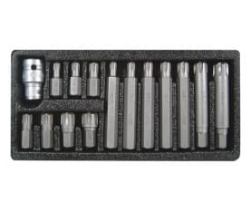 Yato YT-0419, 14 stykker, Ribe, 9.5 mm, M10, M12, M14, M6, M7, M8, M9, Stål, 25,4 / 2 mm (1 / 2")