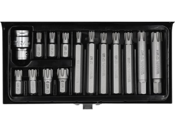 Yato YT-0419, 14 stykker, Ribe, 9.5 mm, M10, M12, M14, M6, M7, M8, M9, Stål, 25,4 / 2 mm (1 / 2")