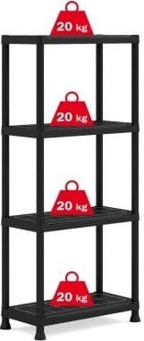 KETER PLASTHYLLE 4 HYLLER 135x60x30cm
