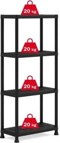 Miniatyrbilde 2 av 3: KETER PLASTHYLLE 4 HYLLER 135x60x30cm
