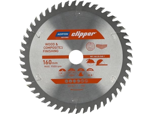 Norton Clipper Norton NORTON TARGET-såg 160 mm x 20 mm x 48 med SAPNAS OCH ATB KOMPOSITIONER (1,8/1,2) N70184608086