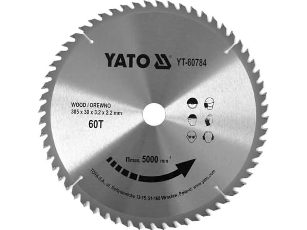 YATO CIRKELSÅG 305*60*30 60784
