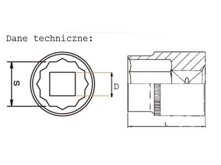 Jonnesway 1/2" 20mm 12-kärkinen hylsy (S04H4920)