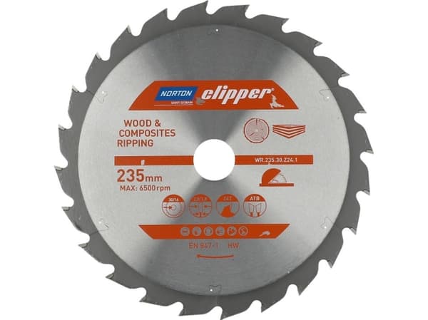 Norton Clipper NORTON SIRKULSAG 235 mm x 30 mm x 24z TRE OG KOMPOSITTER ATB (2,8 / 1,8) N70184608062
