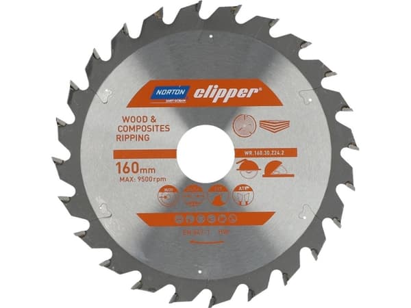 Norton Clipper NORTON Clipper sahanterä 160mm x 30mm x 24z ATB PUU JA KOMPOSITES (2.6 / 1.6) N70184608043