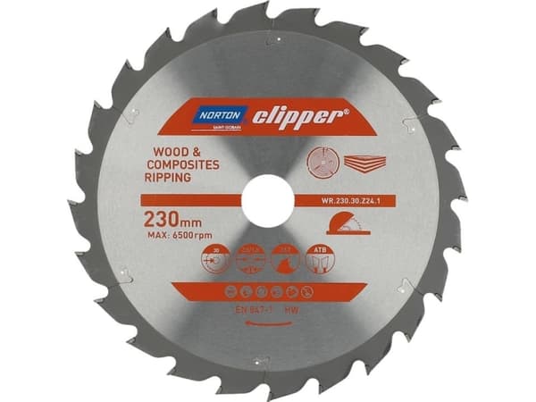 Norton Clipper NORTON Clipper sågblad 230mm x 30mm x 24z Trä och komposit ATB (2,8 / 1,8) N70184608060