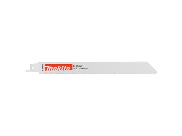 Makita - Blad till tigersåg - för metall, rostfritt stål, icke-järnhaltig metall, stålrör - 5 delar - längd: 200 mm - för Makita DJR183, DJR186, DJR1