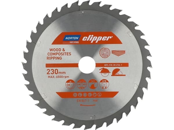 Norton Clipper NORTON SIRKULSAG 230 mm x 30 mm x 36z TRE OG KOMPOSITTER ATB (2,8 / 1,8) N70184608061