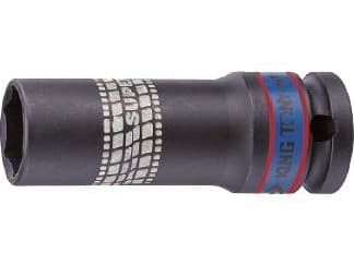 KING TONY 1/2" 19mm x 80mm 6-kulmainen PITKÄ JÄLKIOSA ALUFELSEIHIN