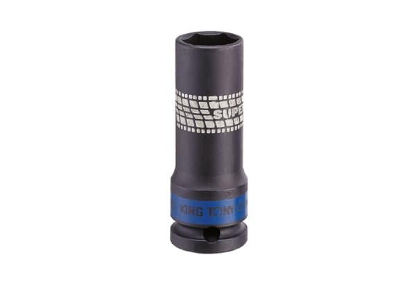 KING TONY 1/2" 19mm x 80mm 6-kulmainen PITKÄ JÄLKIOSA ALUFELSEIHIN