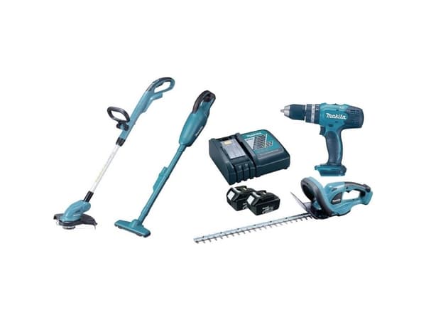 MAKITA PYÖRÄPORAKONE DHP453 + JARRUT DUR181 + HENKILÖNSUOJAIMET DUH523 +DOCTOR DCL180 2x3,0Ah