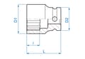 Miniatyrbilde 2 av 3: King Tony 4530M, 6 hoder, 34,4 mm, 42 mm, 152 g