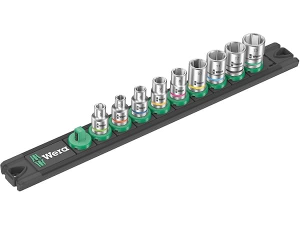 Wera A 4 cyklopnyckelsats tum 1/4 9 delar 05005400001