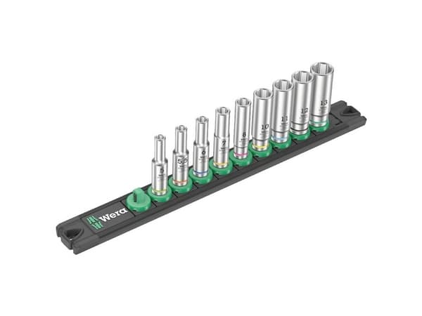 Wera A Deep Top-nyckelsats Inch 1/4 9 delar 05005410001