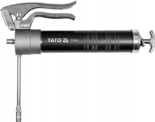 Yato YT-07045, Fettspruta med pistolgrepp, Svart, Silver, Gjuten aluminium, 400 ml, 24,8 Bar, 55 Bar