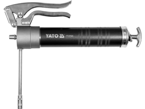 Yato YT-07045, Fettspruta med pistolgrepp, Svart, Silver, Gjuten aluminium, 400 ml, 24,8 Bar, 55 Bar