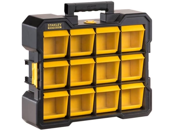 Stanley FMST81077-1, Eske for små deler, Plast, Polykarbonat (PC), Sort, Gult, 7 kg, 450 mm, 356 mm