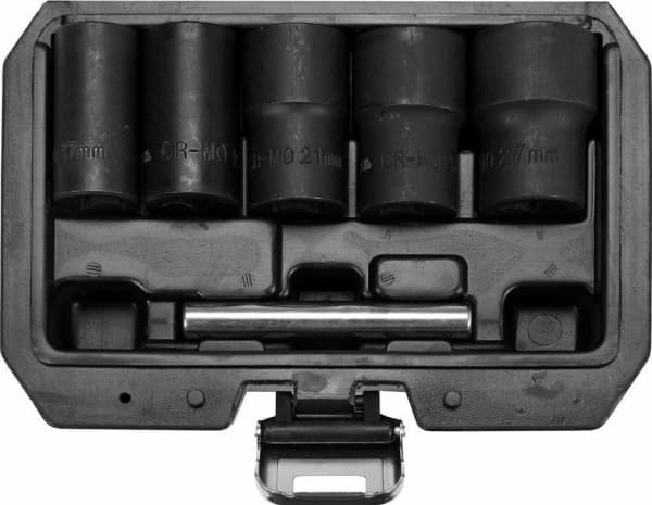 Yato YT-06032, Skrueuttrekkersett, Kromvanadiumstål, Sort, 1,27 cm, 17 mm, 19 mm, 21 mm, 22 mm, 27 mm, 1,2 cm