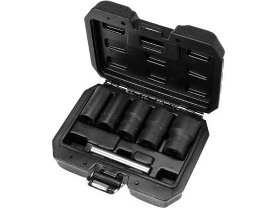 Yato YT-06032, Skrueuttrekkersett, Kromvanadiumstål, Sort, 1,27 cm, 17 mm, 19 mm, 21 mm, 22 mm, 27 mm, 1,2 cm