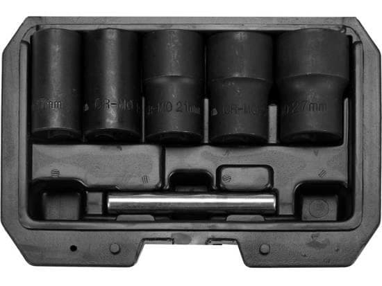 Yato YT-06032, Skrueuttrekkersett, Kromvanadiumstål, Sort, 1,27 cm, 17 mm, 19 mm, 21 mm, 22 mm, 27 mm, 1,2 cm