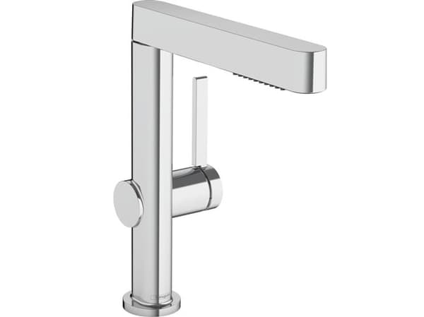 hansGrohe Finoris 1-handblandare 230 med utdragbar dusch, 2-jet och push-open bottenventil krom