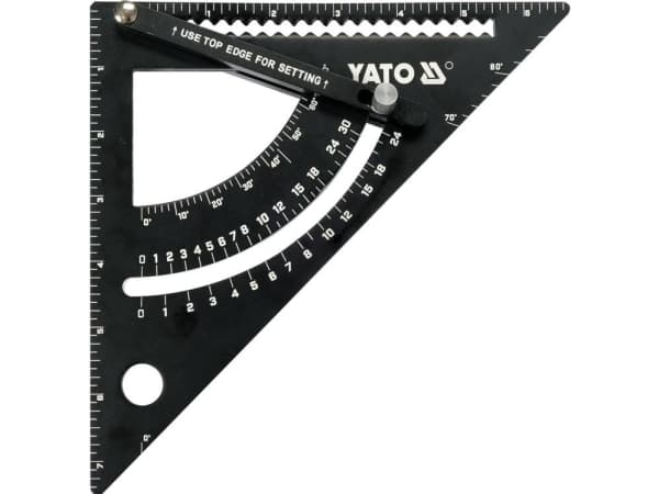 Yato YT-70782, Lindefjeldvinkel, Sort, Aluminium, tommer, 27,5 cm, 17,5 cm