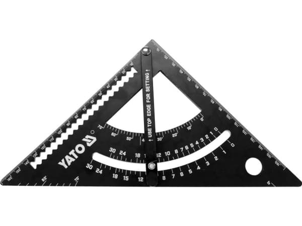 Yato YT-70782, Lindefjeldvinkel, Sort, Aluminium, tommer, 27,5 cm, 17,5 cm