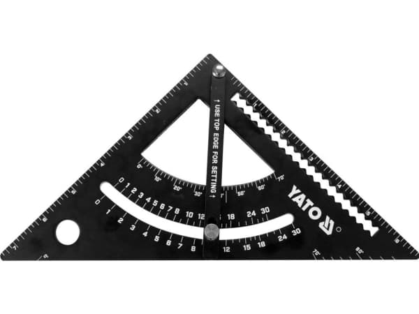 Yato YT-70782, Lindefjeldvinkel, Sort, Aluminium, tommer, 27,5 cm, 17,5 cm