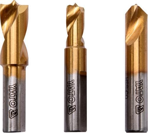 Yato YT-28921, Drill, Twist Betongbor, 1 cm, Høy-Hastighets Stål (HHS), Gull, 3 stykker