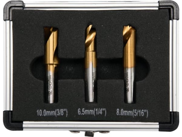 Yato YT-28921, Drill, Twist Betongbor, 1 cm, Høy-Hastighets Stål (HHS), Gull, 3 stykker