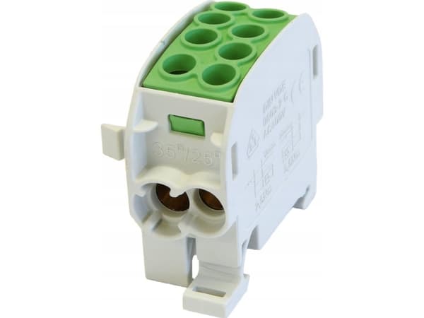 Simet-jakelulohko Al/Cu SCB 35 (80210) SIMBLOCK vihreä 81502005