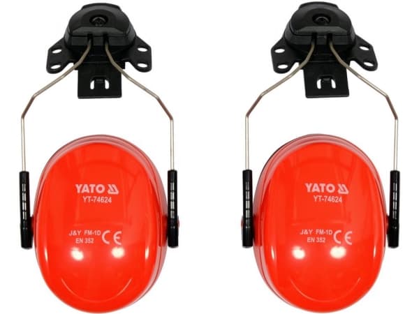 Yato YT-74624, Aikuinen, Mies, Musta, Punainen, ABS, Vaahto, Polyvinyylikloridi (PVC), Ruostumaton teräs, Pääpanta, 28 dB