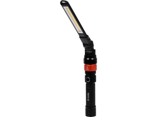 Yato YT-08521, LED, 86 g, IP54, 2200 mAh, Musta, Kädessä kannettava työvalo
