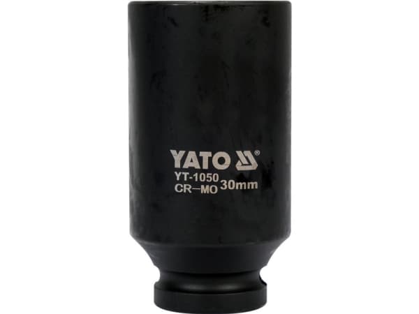 Yato YT-1050, Sats med slaghylsor, Svart, 1/2", Metrisk, 30 mm, Krommolybden