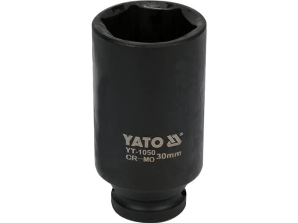 Yato YT-1050, Iskevä hylsysarja, musta, 1/2", metrinen, 30 mm, kromimolybdeeni