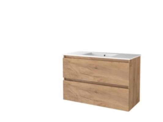 Sanibell Basicline whiskey ek - handtagslös möbelset 101x46cm