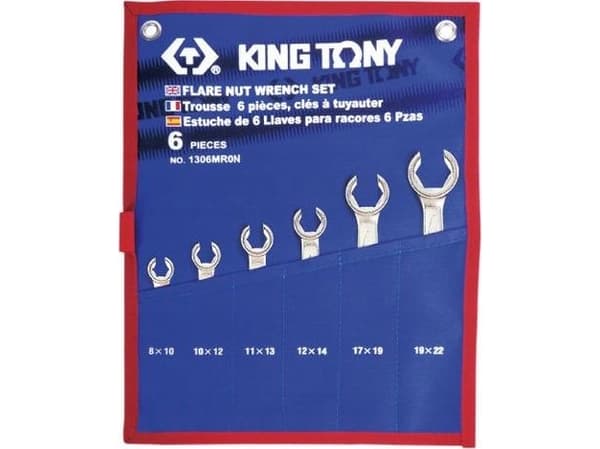 King Tony Jarruletkun avaimet 6kpl 8 - 22mm, kotelo Kt1306mrn